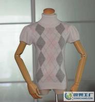 針織工廠直銷外貿一菱形手繡銀絲線泡泡袖高領兔毛衫[供應]_世界工廠網中國產品信息庫